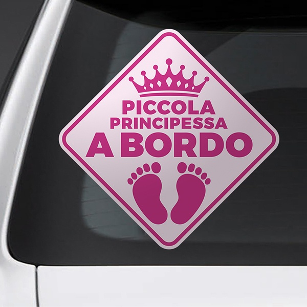 Autocollants: Petite princesse à bord italien