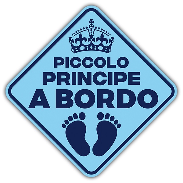 Autocollants: Petit prince à bord italien