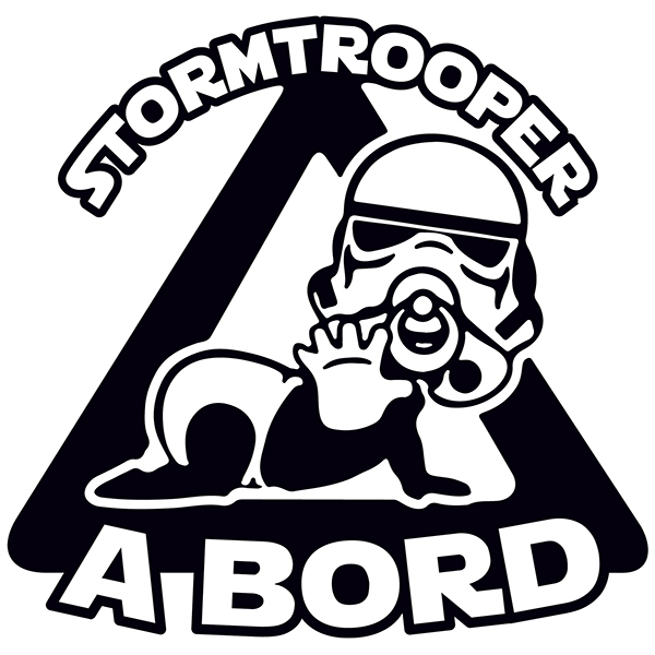 Autocollants: Stormtrooper à bord - catalan