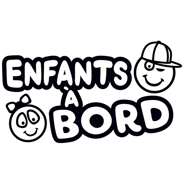 Autocollants: Enfants à bord Français