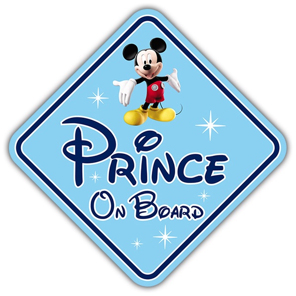 Autocollants: Prince on Board Disney Anglais