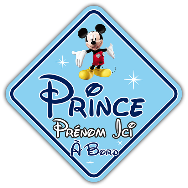 Autocollants: Prince on Board Personnalisé Français 0