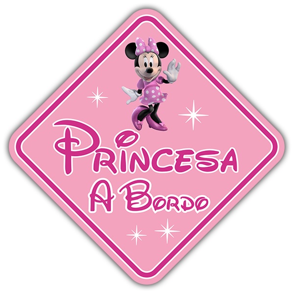 Autocollants: La princesse à bord de Disney en espagnol