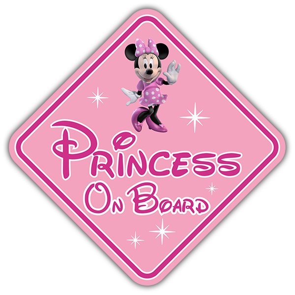 Autocollants: Princesse à bord Disney Anglais