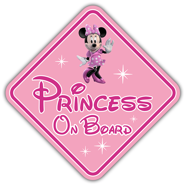 Autocollants: Princesse à bord Disney Anglais 0