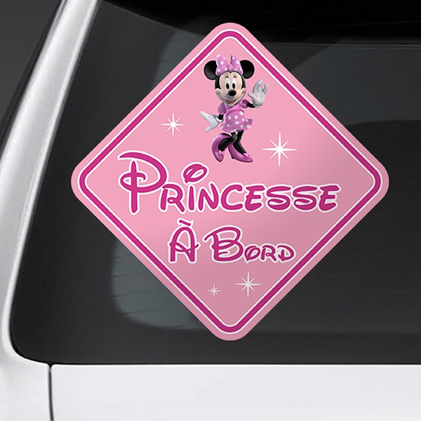 Autocollants: Princesse à bord Disney français 1