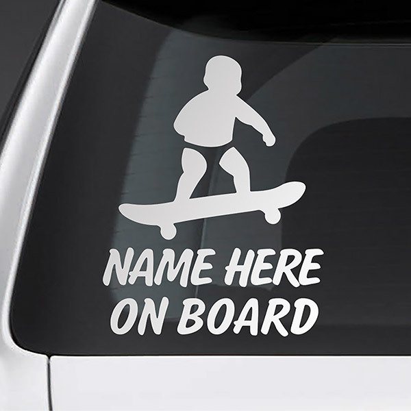 Autocollants: Skate à bord personnalisé - anglais 0