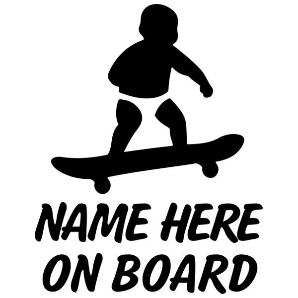Autocollants: Skate à bord personnalisé - anglais