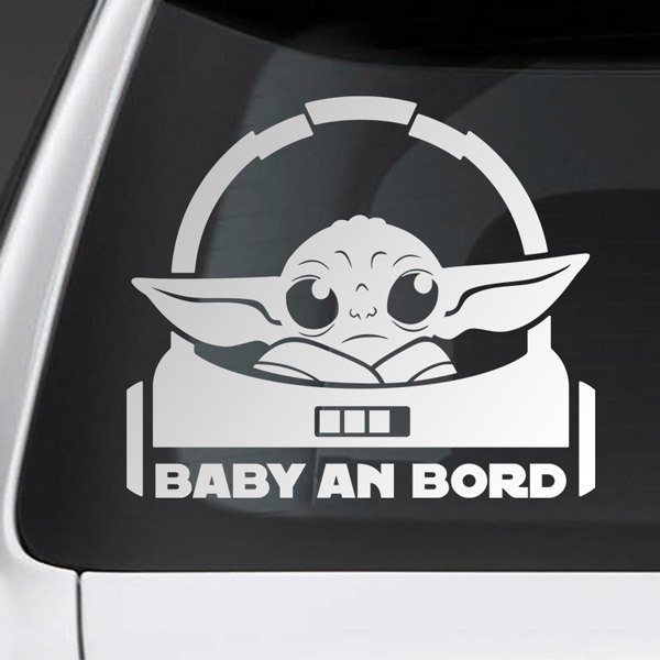 Autocollants: Baby Yoda 1 à bord - Allemand