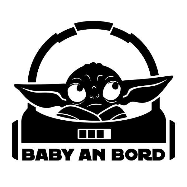 Autocollants: Baby Yoda 1 à bord - Allemand