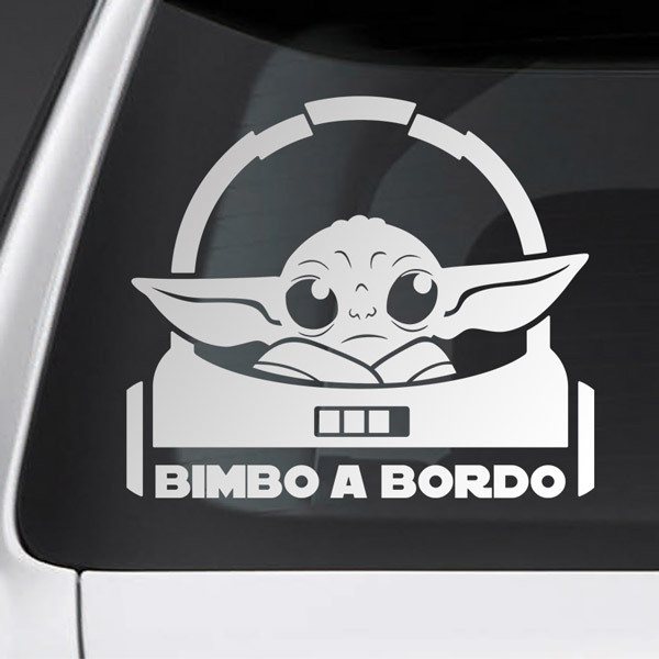 Autocollants: Baby Yoda 1 à bord - Italien