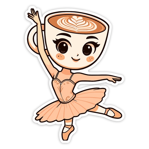 Autocollants: Ballerina Capuccina