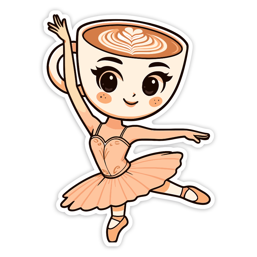Autocollants: Ballerina Capuccina