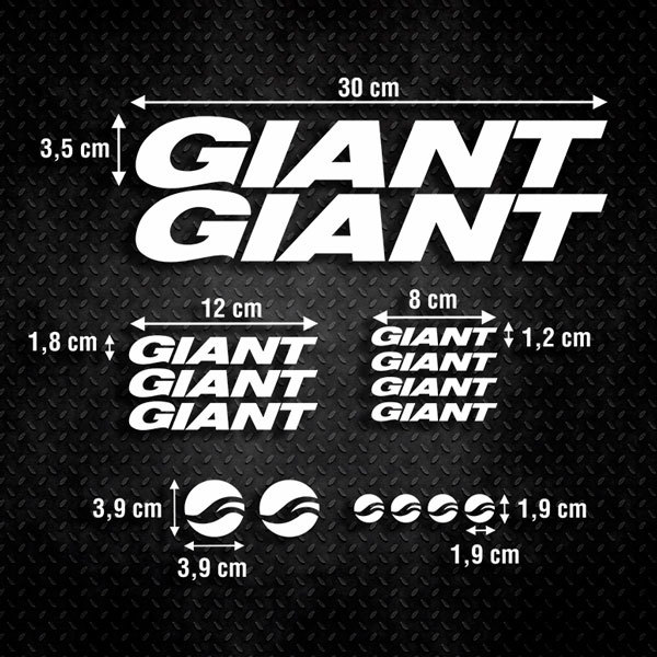 Autocollants: 15X v&eacute;lo BTT Giant