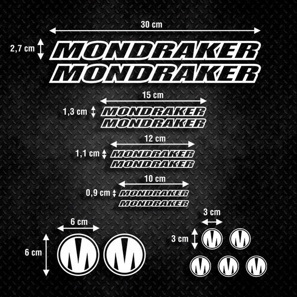 Autocollants: Kit 15x  Vélo VTT Mondraker Special