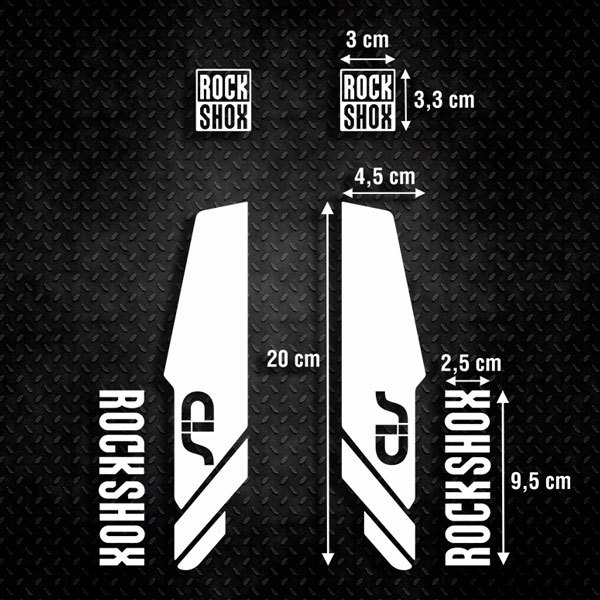 Autocollants: 6X Fourches V&eacute;lo VTT Rock Shox