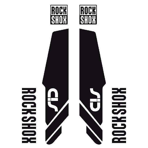Autocollants: 6X Fourches V&eacute;lo VTT Rock Shox