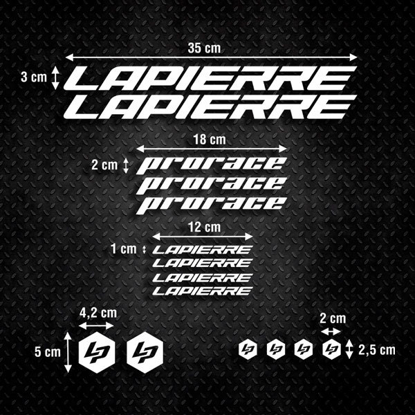 Autocollants: Kit 15X  Vélo VTT Lapierre ProRace