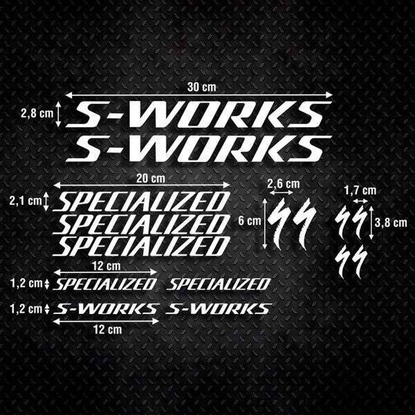 Autocollants: 15X V&eacute;lo Specialized S-Works