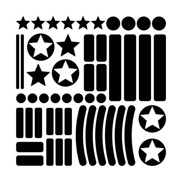 Autocollants: 51X Formes Sencilles