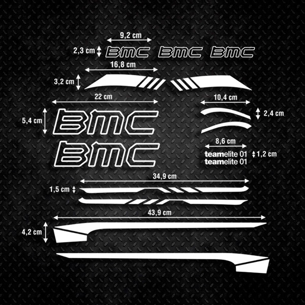 Autocollants: Kit 15X pour le vélo BMC