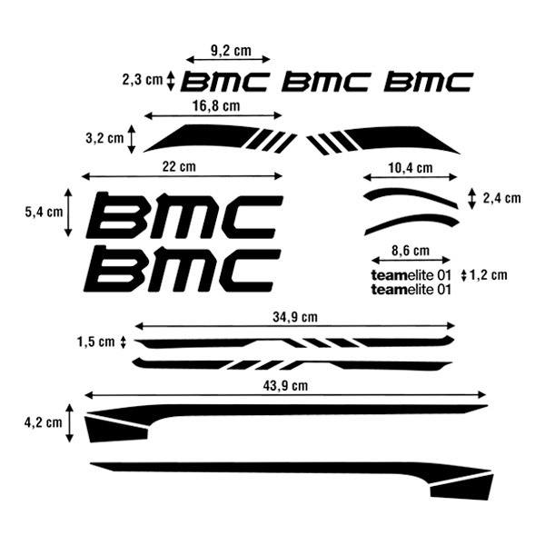 Autocollants: 15X Mod&egrave;le BMC
