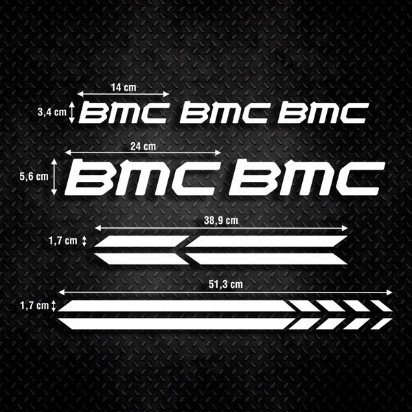 Autocollants: 7X pour le v&eacute;lo BMC
