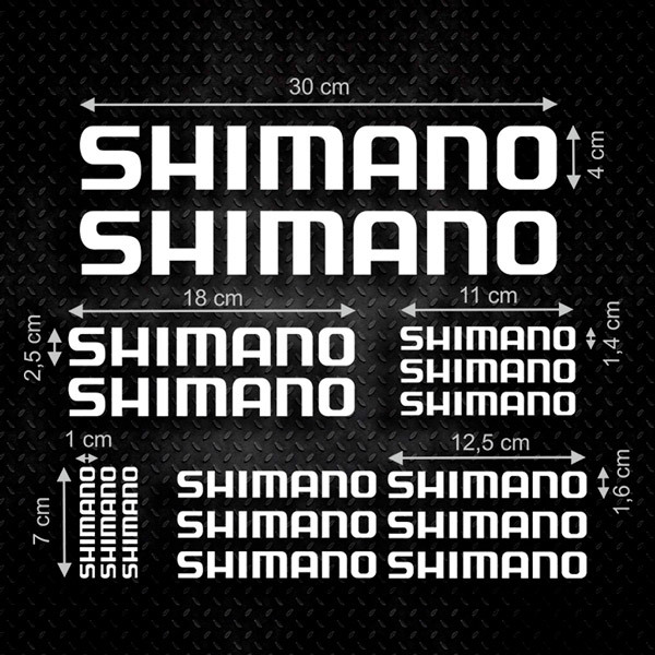 Autocollants: 16X Shimano