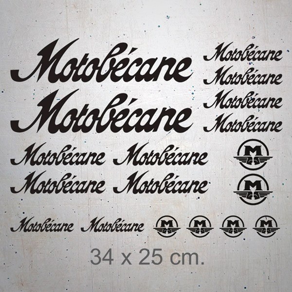 Autocollants: 18X Motob&eacute;cane