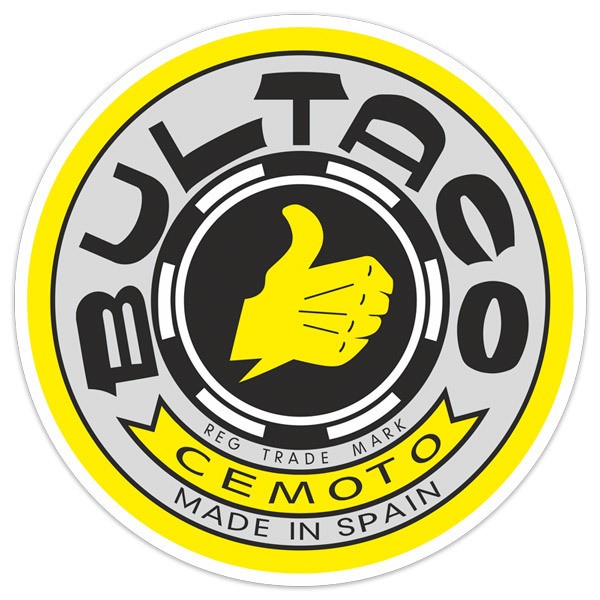Autocollants: Logo Bultaco Jaune R&eacute;tro