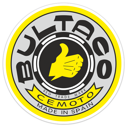 Autocollants: Logo Bultaco Jaune R&eacute;tro