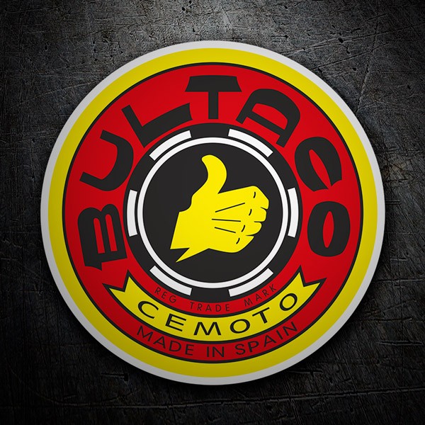 Autocollants: Logo rond rouge Bultaco