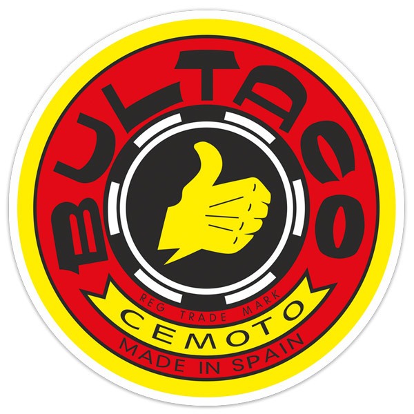 Autocollants: Logo rond rouge Bultaco