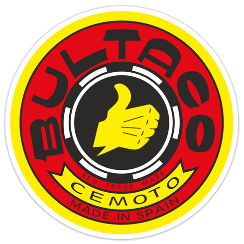 Autocollants: Logo rond rouge Bultaco