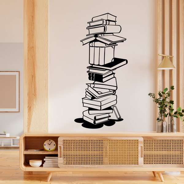 Stickers muraux: Tour de vieux livres