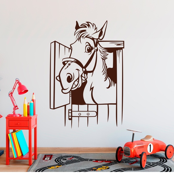 Stickers Muraux Chambre De Bebe Cheval Dans L Ecurie Webstickersmuraux Com