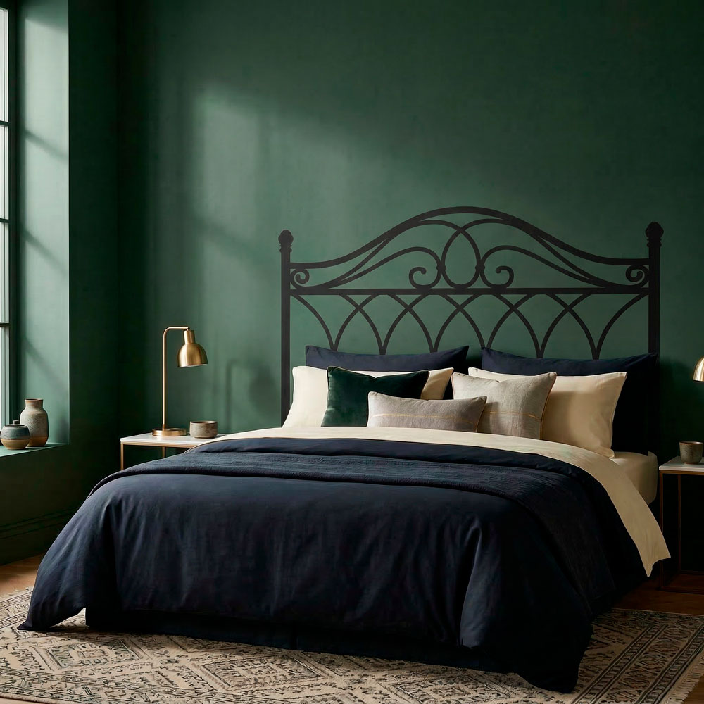 Stickers muraux: T&ecirc;te de lit de forge