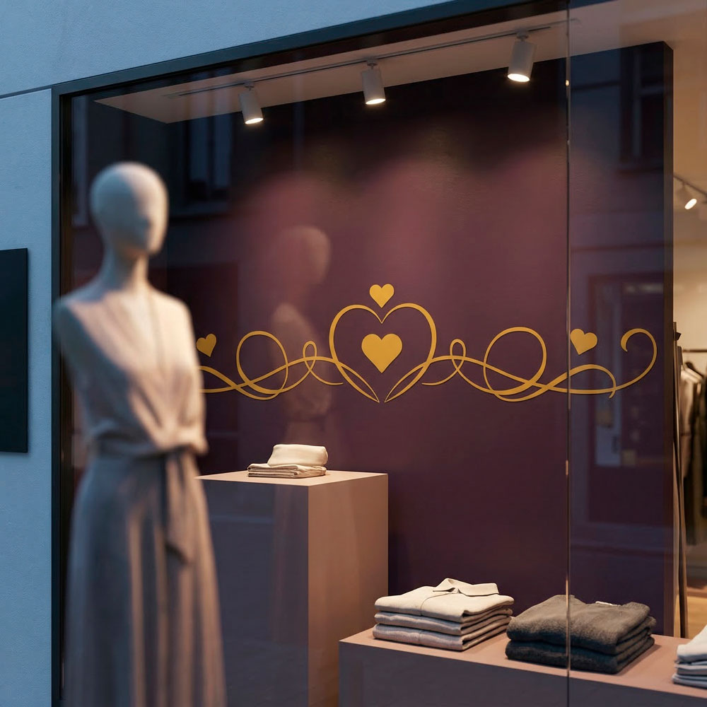 Stickers muraux: T&ecirc;te de Lit des coeurs