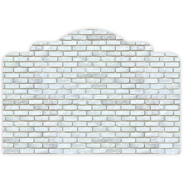 Stickers muraux: Imitation tête de lit Brique blanche