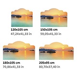 Stickers muraux: Tête de lit Coucher de soleil en mer 3