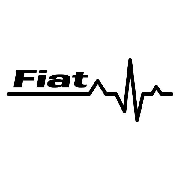 Autocollants: Cardiogramme Fiat