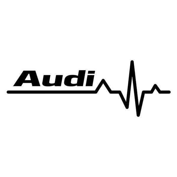 Autocollants: Cardiogramme Audi