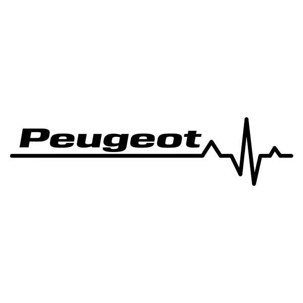 Autocollants: Cardiogramme Peugeot