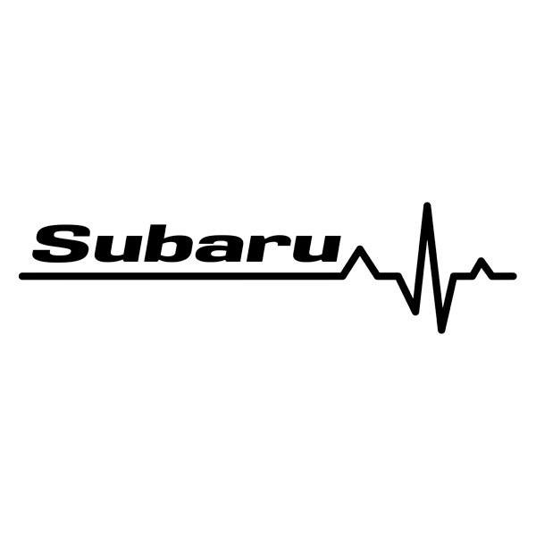 Autocollants: Cardiogramme Subaru