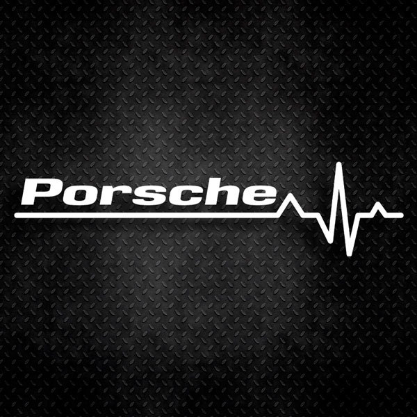 Autocollants: Cardiogramme Porsche
