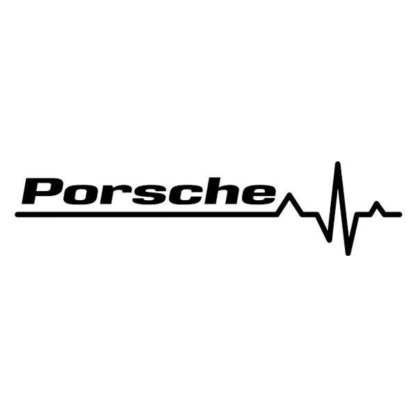 Autocollants: Cardiogramme Porsche