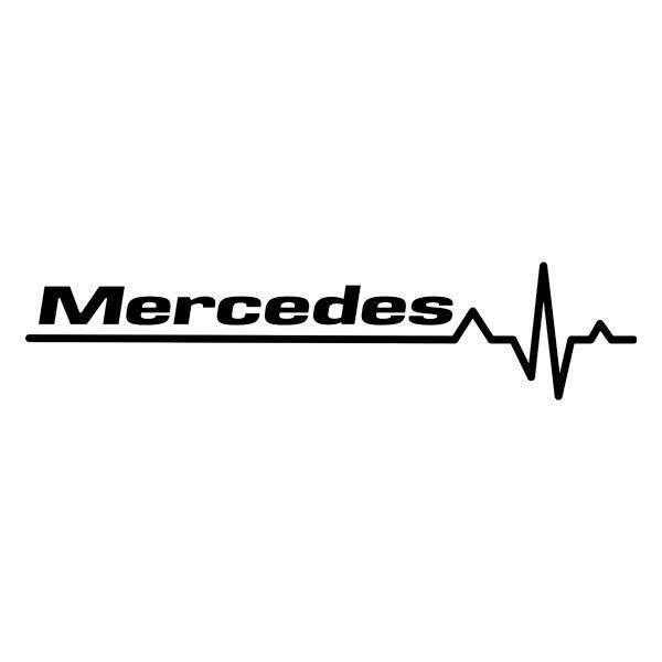 Autocollants: Cardiogramme Mercedes