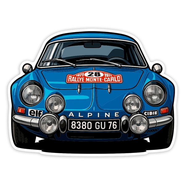 Autocollants: Voiture Alpine Rallye Monte-Carlo