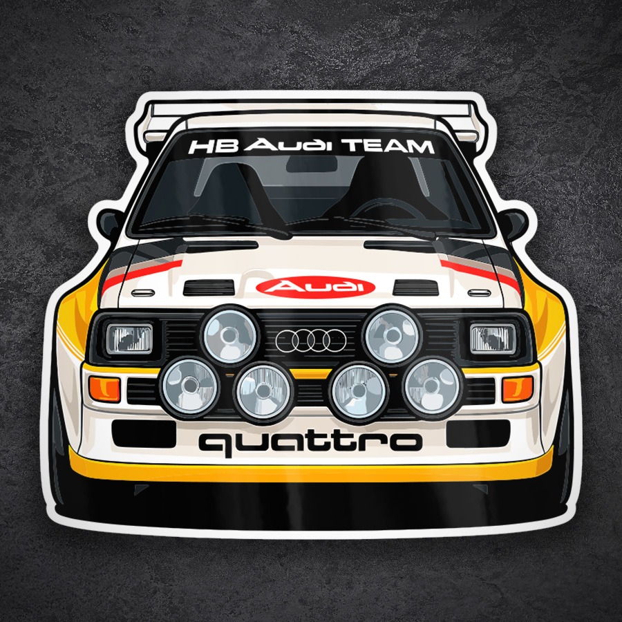 Autocollants: Voiture de Rallye Audi Quattro