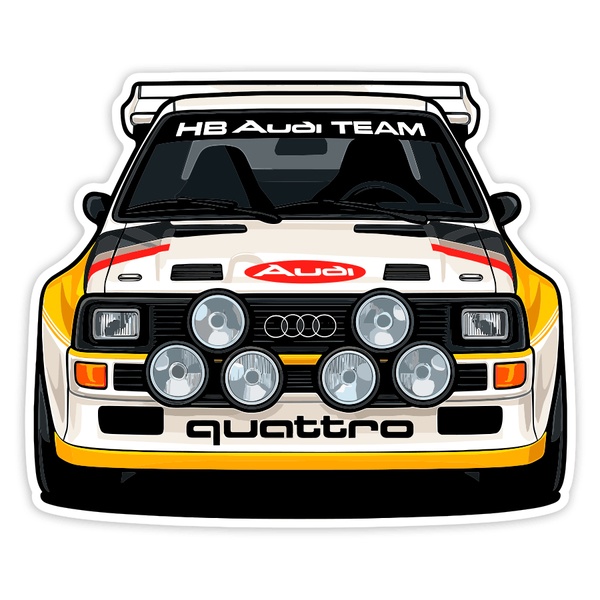 Autocollants: Voiture de Rallye Audi Quattro